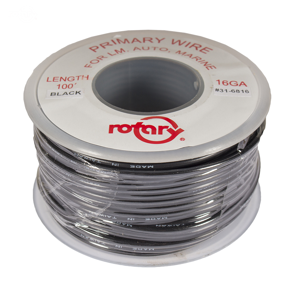 6816-PRIMARY WIRE BLACK 16 AWG 100'