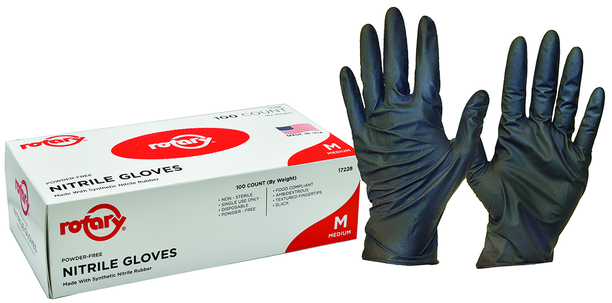 17228-DISPOSABLE NITRILE GLOVES MEDIUM *DISCONTINUED - STOCKSALE*