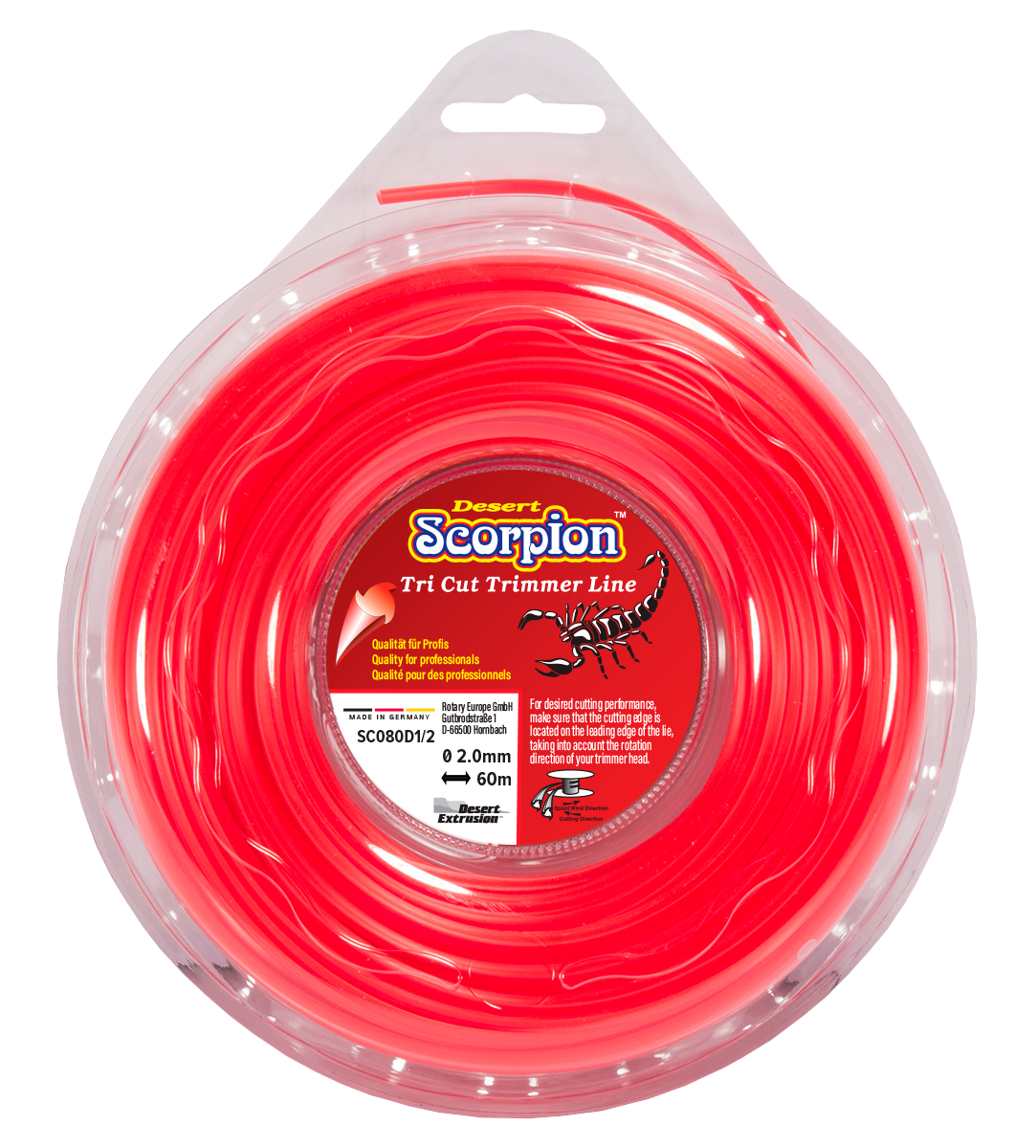 SC080D1/2-12-SCORPION .080"/2.0MM 1/2LB DONUT - TRI CUT SHAPE LINE