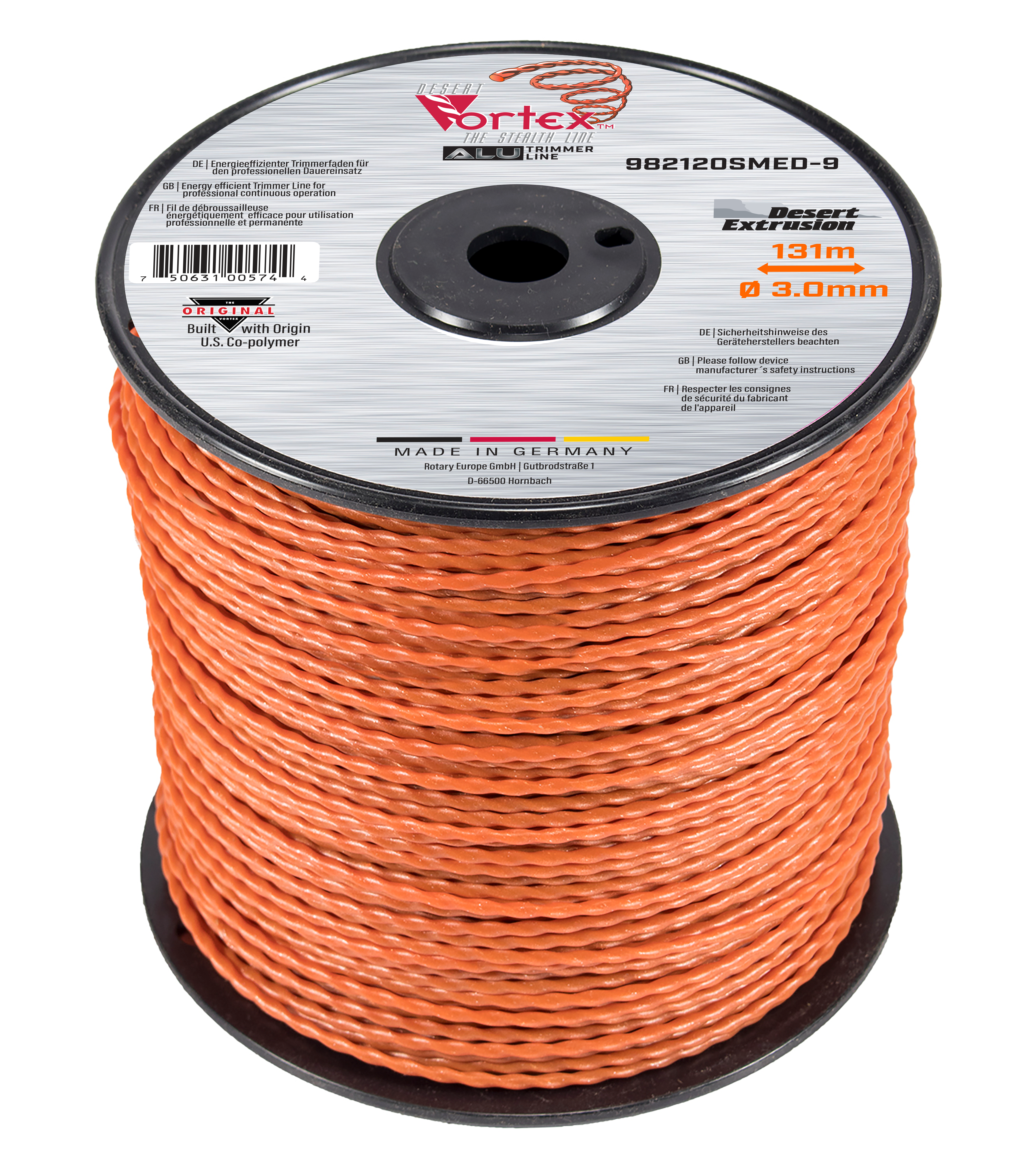 982120SMED-9-VORTEX ALU/AL-982 .120"/3.0MM MEDIUM SPOOL