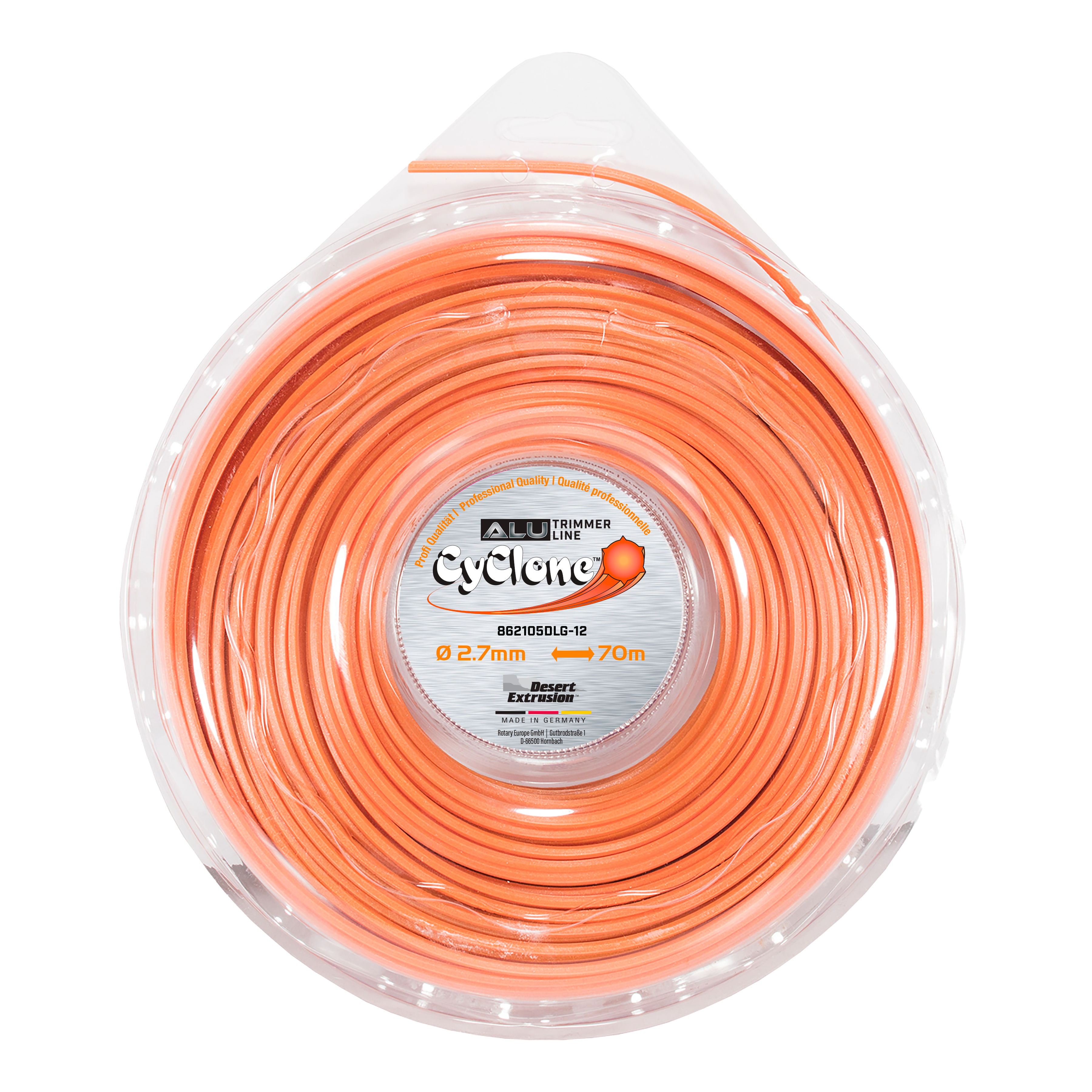 862105DLG-12-CYCLONE ALU/AL-862 .105"/2.7MM LARGE DONUT - HEXAGON SHAPE LINE