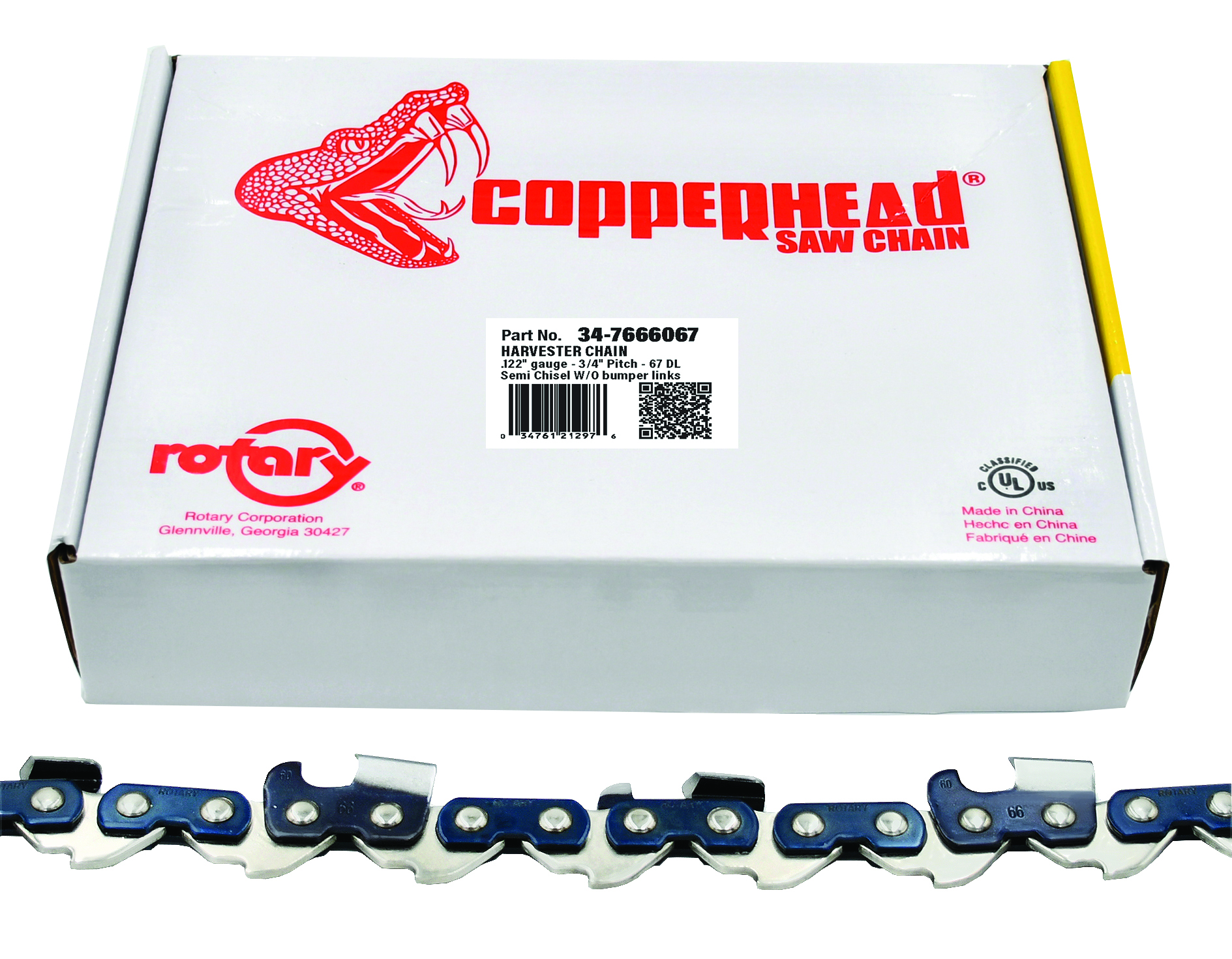 7666067-3/4" 67 LKS HARVESTER CHAIN