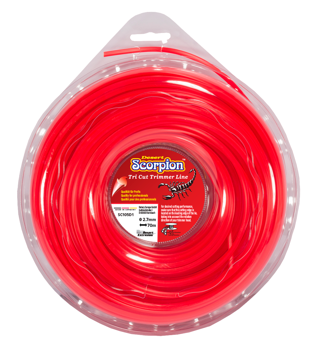 SC105D1-12-SCORPION .105"/2.7MM 1LB DONUT - TRI CUT SHAPE LINE