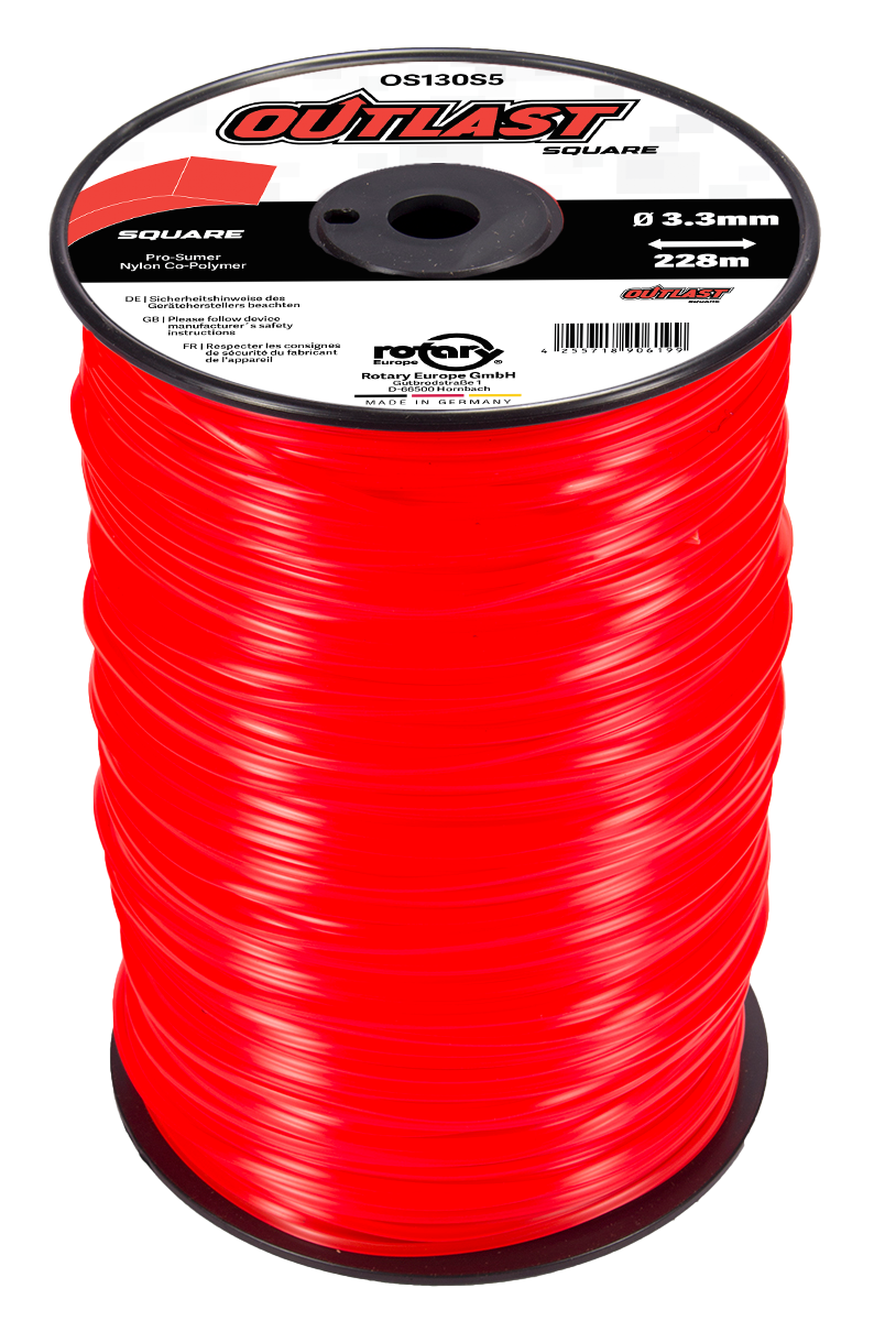 OS130S5-6-OUTLAST .130"/3.3MM LARGE SPOOL - SQUARE SHAPE