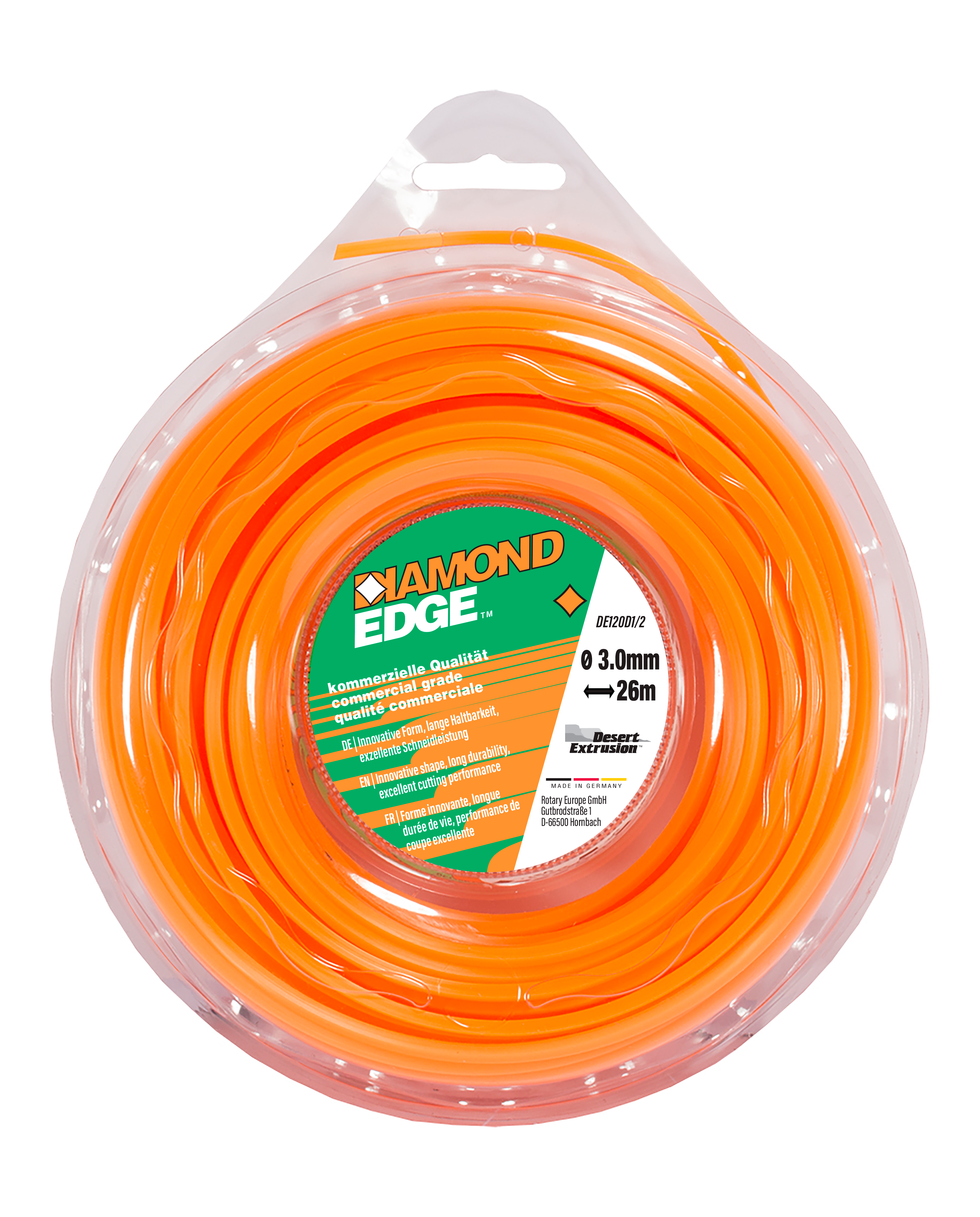 DE105D1/2-12-DIAMOND EDGE .105"/2.7MM 1/2LB DONUT - SQUARE SHAPE LINE